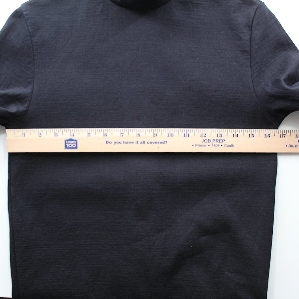GOLDEN GOOSE Black Mock Neck Sweatshirt Back Zip Watch Cutout Top SZ XS Italy - Picture 13 of 16